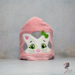 Neighborhood Kitty Hooded Bath Towel