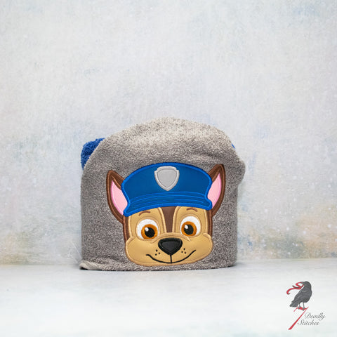 Cop Pup Hooded Bath Towel