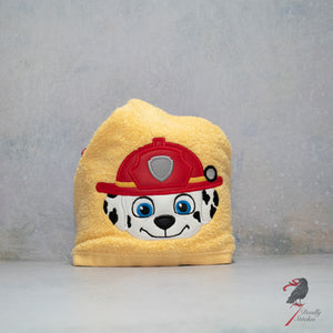 Fire Pup Hooded Bath Towel