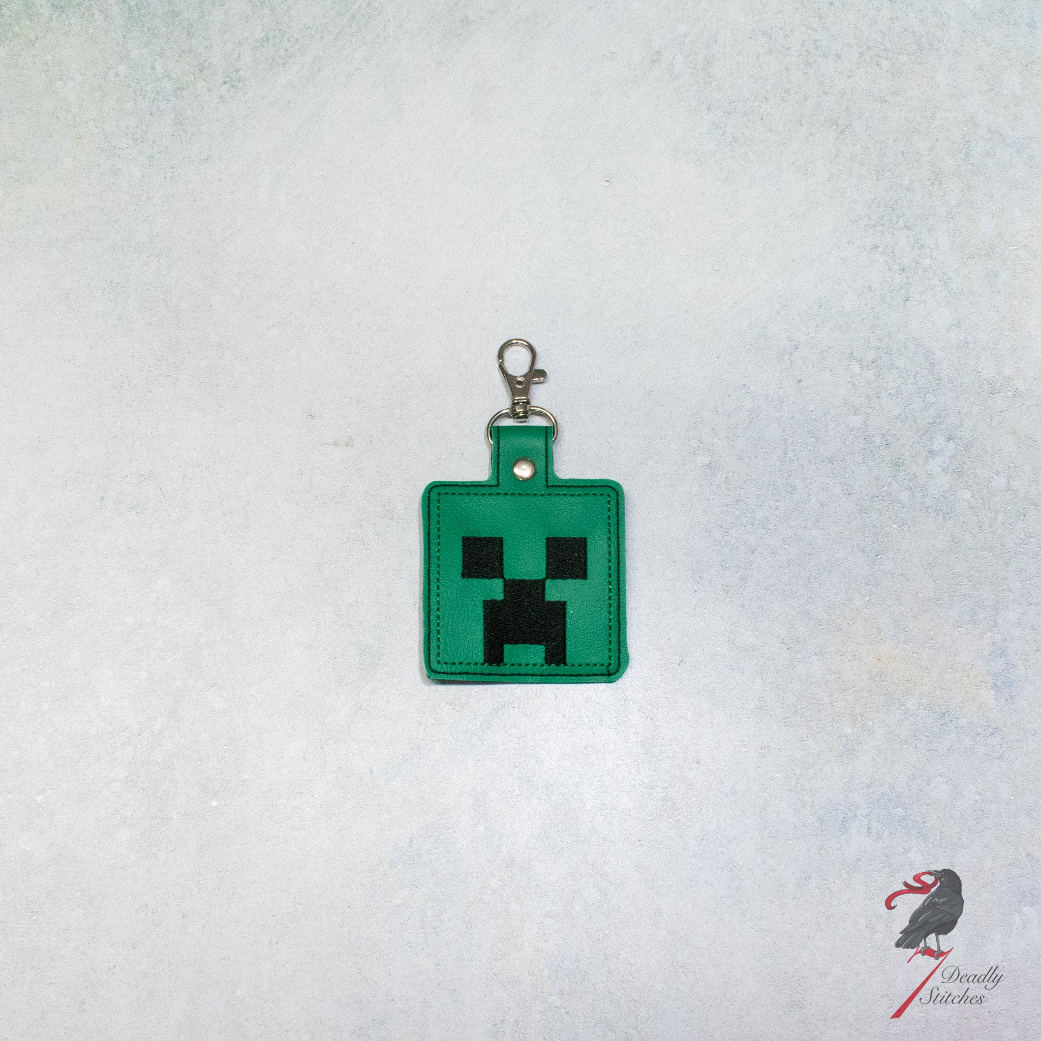 Creepy Block Monster Keychain