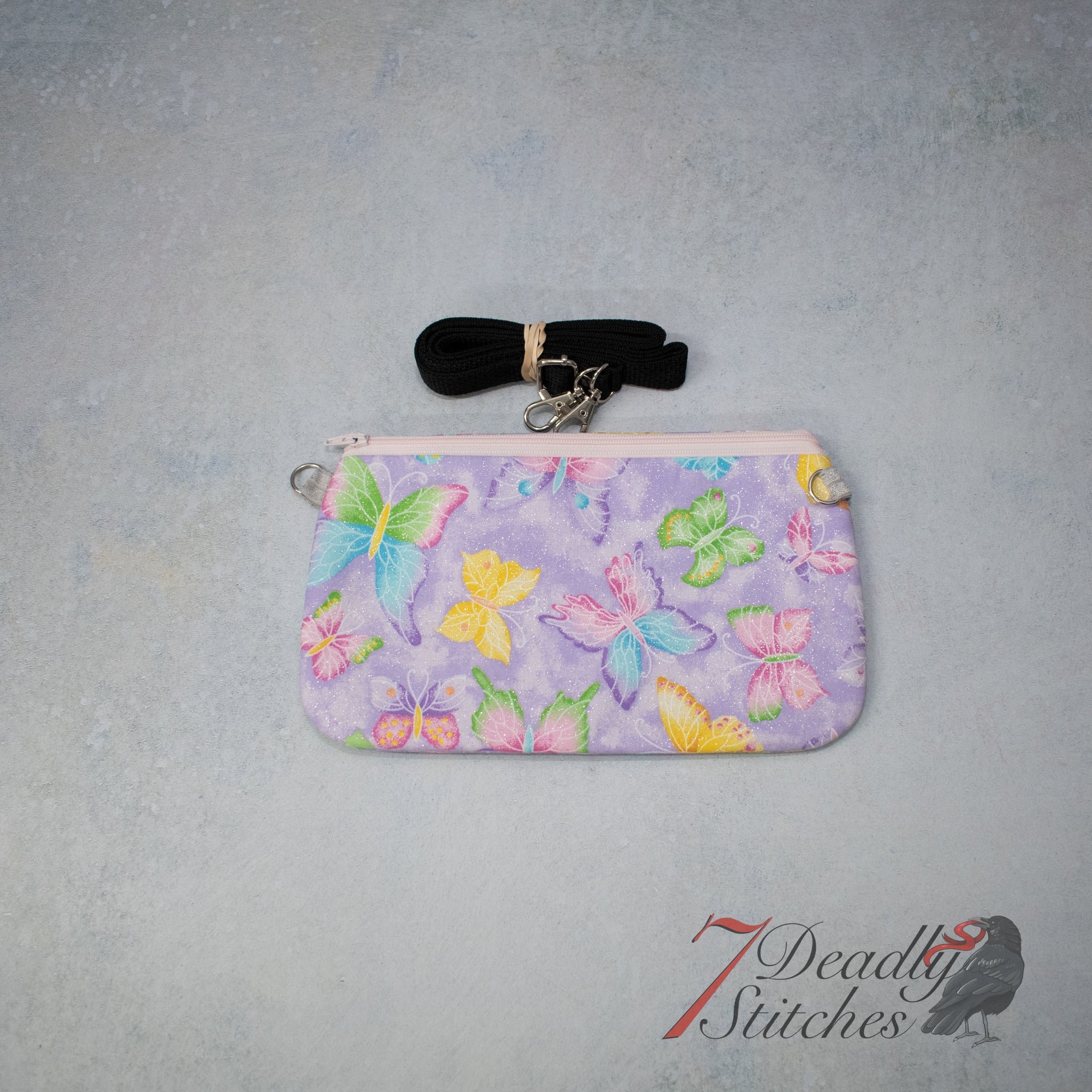 Glitter Butterflies Simple Crossbody